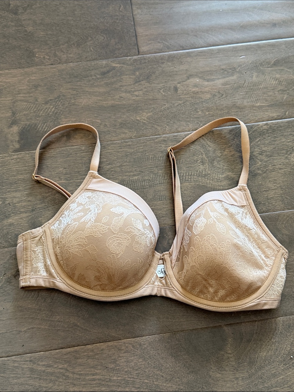 Soma Beige Lace Underwire T-Shirt Bra